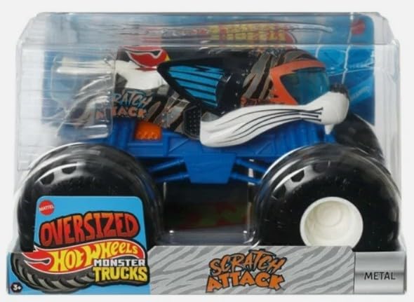 Amazon.com: Hot Wheels Monster Trucks Oversized Scratch Attack New